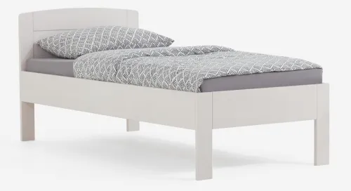 Holzbett massiv Jasmine | Buche weiß lackiert | 100x200 | ohne Fußteil