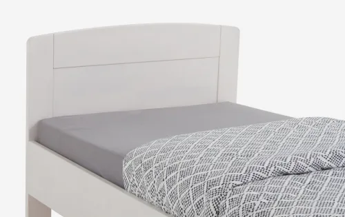 Holzbett massiv Jasmine | Buche weiß lackiert | 100x220 | ohne Fußteil