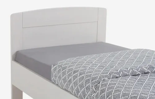 Holzbett massiv Jasmine | Buche weiß lackiert | 90x220 | mit Fußteil