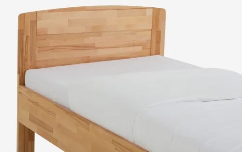 Holzbett massiv Jasmine | Kernbuche geölt | 120x220 | Kopfteil 2 ohne Fußteil