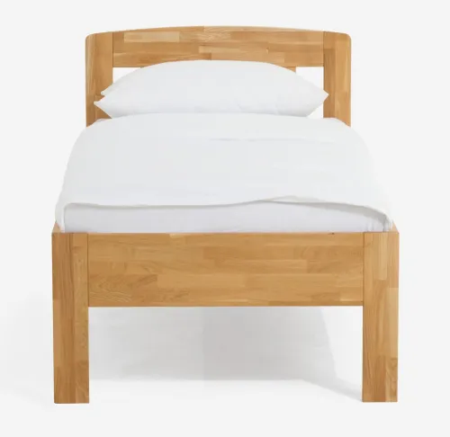 Holzbett massiv Jasmine | Wildeiche honig geölt | 120x220 | Kopfteil 1 ohne Fußteil