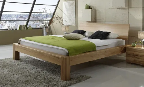 Holzbett massiv Lotus | Kernbuche geölt | 160x220 | Kopfteil 3