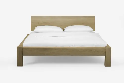 Holzbett massiv Lotus | Wildeiche Honig geölt | verschiedene Größen 200x210 Kopfteil 1