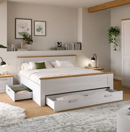 Holzbett Verona | mit Auszügen | Artisan / Sibiu Lärche