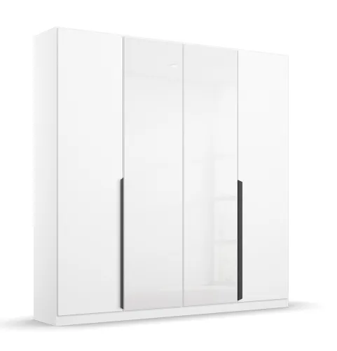 Kleiderschrank Drehtürenschrank Artemis | mit Glastüren | alpinweiß / weiß | verschiedene größen