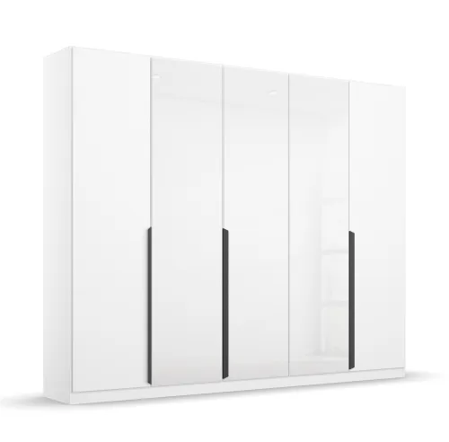 Kleiderschrank Drehtürenschrank Artemis | mit Glastüren | alpinweiß / weiß | verschiedene größen