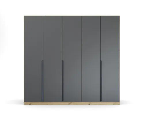 Kleiderschrank Drehtürenschrank Dark&Wood | grau metallic / Eiche Artisan | verschiedene Größen