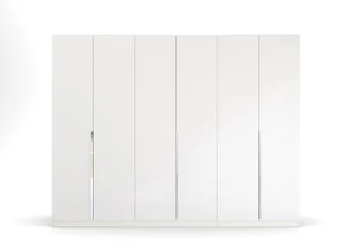 Kleiderschrank Drehtürenschrank Glamour | 6-türig | weiß Hochglanz / alpinweiß | 271x210