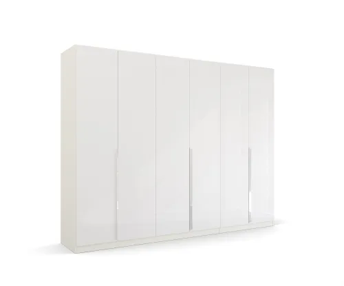 Kleiderschrank Drehtürenschrank Glamour | weiß Hochglanz / alpinweiß | verschiedene Größen