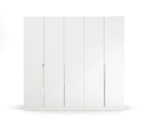 Kleiderschrank Drehtürenschrank Glamour | weiß Hochglanz / alpinweiß | verschiedene Größen