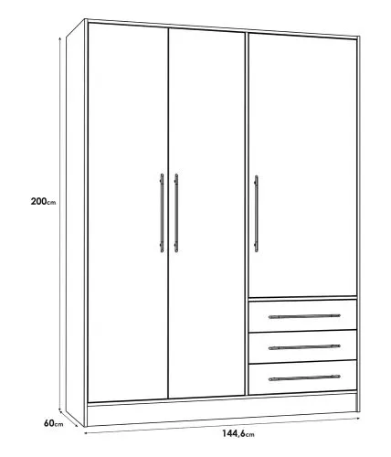 Kleiderschrank Drehtürenschrank Jupiter | mit Schubkästen | Sonoma Eiche / weiß | verschiedene Größen