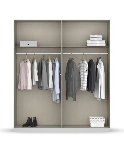 Kleiderschrank Drehtürenschrank Monostar | 4-türig | seidengrau 181 x 210 x 54 cm