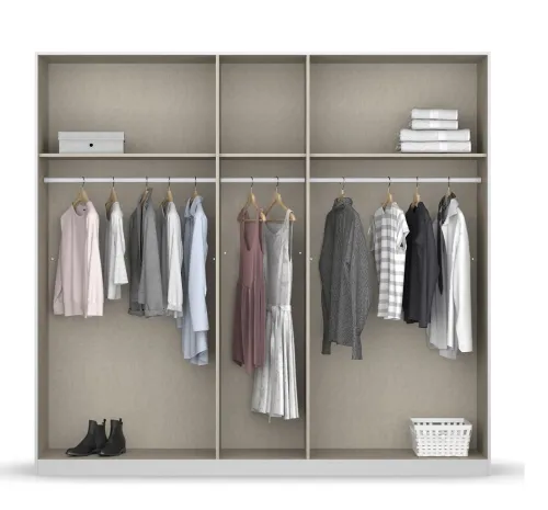 Kleiderschrank Drehtürenschrank Monostar | 5-türig | Alpinweiß 226 x 210 x 54 cm