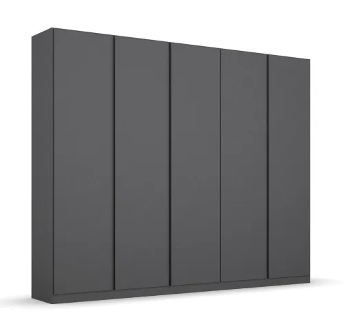 Kleiderschrank Drehtürenschrank Monostar | 5-türig | grau-metallic 226 x 210 x 54