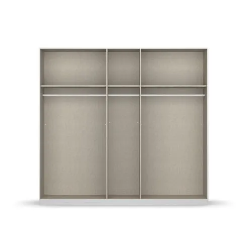 Kleiderschrank Drehtürenschrank Monostar | 5-türig | mit Glastüren | Glas basalt / grau metallic | 226x210 | ohne Schubkasteneinsatz