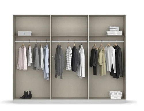 Kleiderschrank Drehtürenschrank Monostar | 6-türig | Alpinweiß 271 x 210 x 54 cm