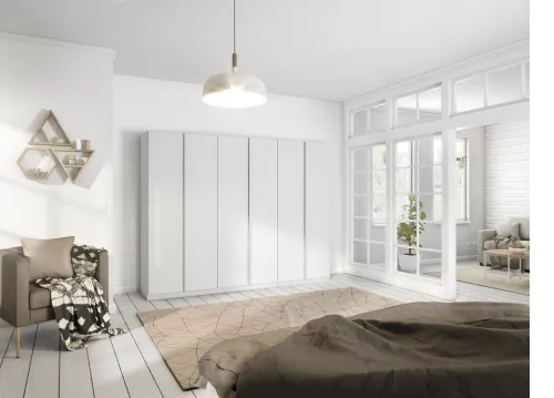 Kleiderschrank Drehtürenschrank Monostar | 6-türig | Alpinweiß 271 x 210 x 54 cm