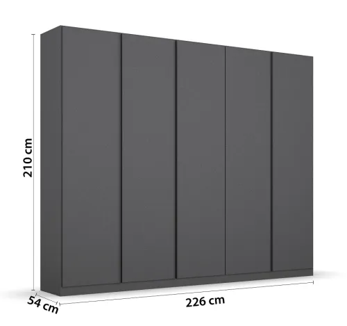Kleiderschrank Drehtürenschrank Monostar | grau-metallic | verschiedene Größen