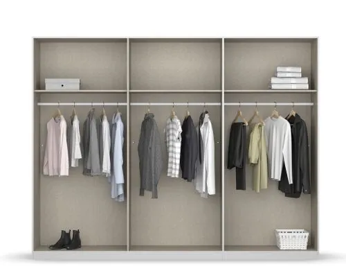 Kleiderschrank Drehtürenschrank Monostar | mit Glastüren | opt. Zubehör | Glas basalt / grau metallic | verschiedene Größen