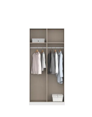 Kleiderschrank Drehtürenschrank Nidda | 2-türig | Alpinweiß