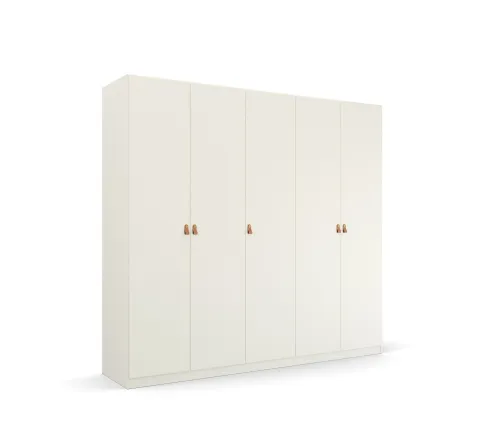 Kleiderschrank Drehtürenschrank Quadra-Spin | 5-türig | alpinweiß | 226x210 | Griff Homey