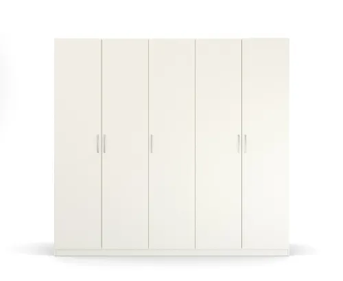 Kleiderschrank Drehtürenschrank Quadra-Spin | 5-türig | alpinweiß | 226x210 | Griff Pure