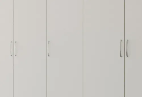 Kleiderschrank Drehtürenschrank Quadra-Spin | 5-türig | alpinweiß | 226x210 | Griff Pure