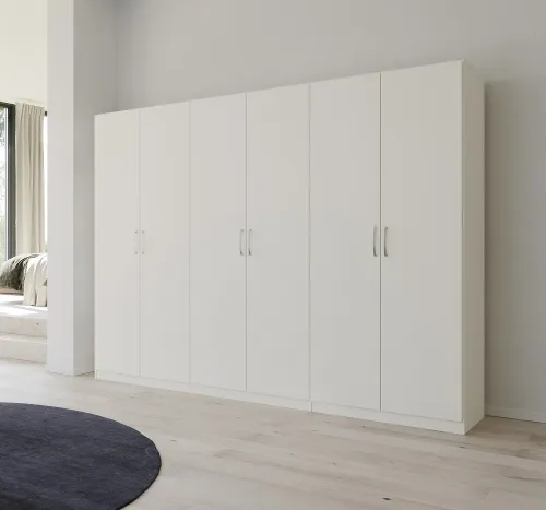 Kleiderschrank Drehtürenschrank Quadra-Spin | alpinweiß | verschiedene Größen