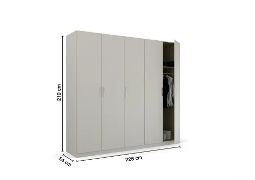 Kleiderschrank Drehtürenschrank Quadra-Spin | seidengrau | verschiedene Größen