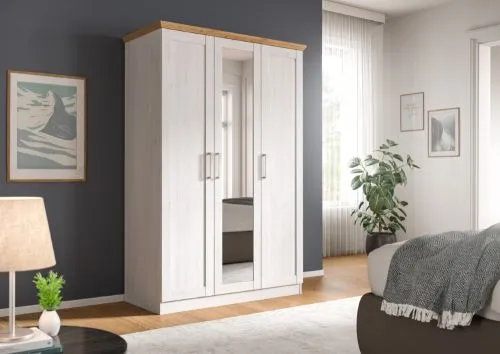 Kleiderschrank Florenz | mit 3 Türen | Sibiu Lärche / Artisan Eiche