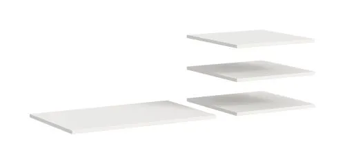 Kleiderschrank Oakland | mit 3 Türen & 4 Einlegeböden | weiß