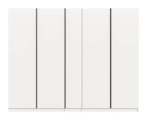 Kleiderschrank Oakland | mit 5 Türen & Schubkästeneinsätzen | weiß