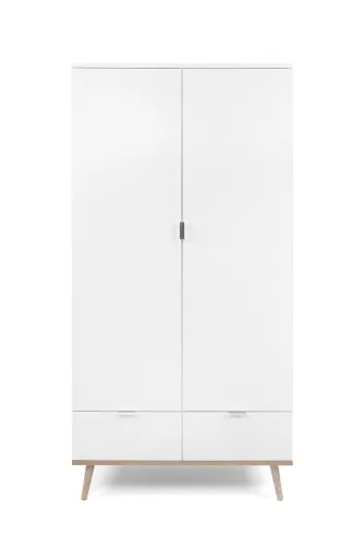 Kleiderschrank Oslo | Skandinavisch | weiß / Sonoma Eiche