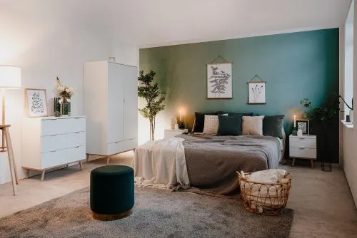 Kleiderschrank Oslo | Skandinavisch | weiß / Sonoma Eiche