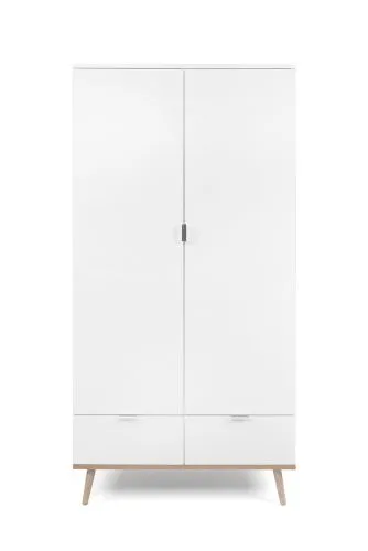 Kleiderschrank Oslo | Skandinavisch | weiß / Sonoma Eiche