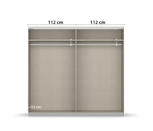 Kleiderschrank Schwebetürenschrank Apollon | 2-türig | Eiche Artisan / Eiche Black