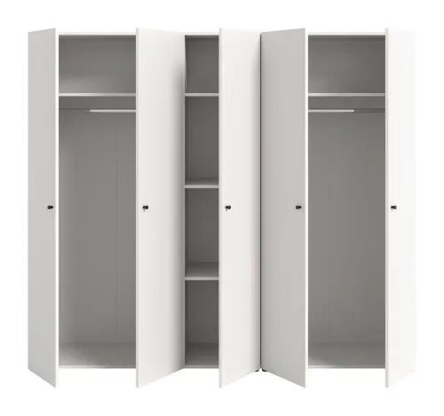 Kleiderschrank set Darwin | 2-teilig | mit 2 & 3 Türen | weiß