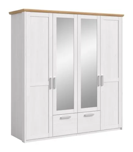 Kleiderschrank Verona, mit Spiegeltüren, Landhaus Artisan / Sibiu Lärche