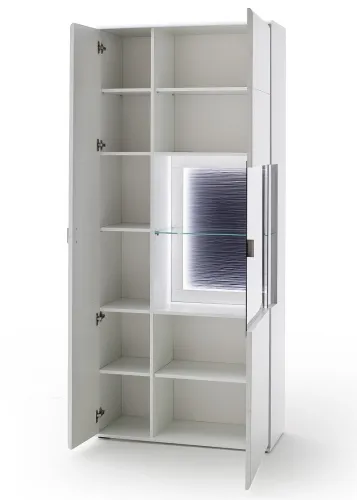 Kombi-Vitrine Amora | weiß matt | mit LED Band. ca. 240 cm