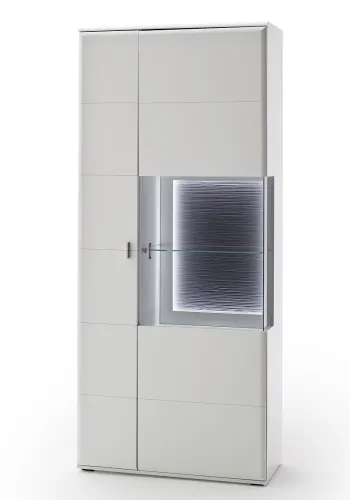 Kombi-Vitrine Amora | weiß matt | mit LED Band. ca. 240 cm