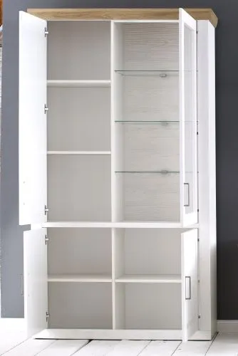 Kombi-Vitrine Brixen | Landhaus modern | Pinie Aurelio / Grandson Oak