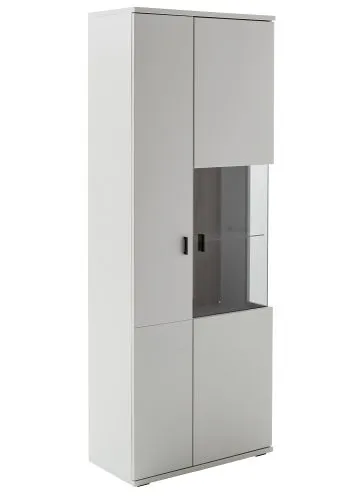 Kombi-Vitrine Lissabon | Modern White | ohne Beleuchtung