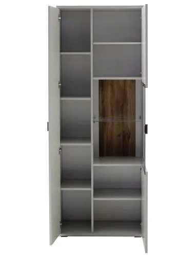 Kombi-Vitrine Lissabon | Modern White | ohne Beleuchtung