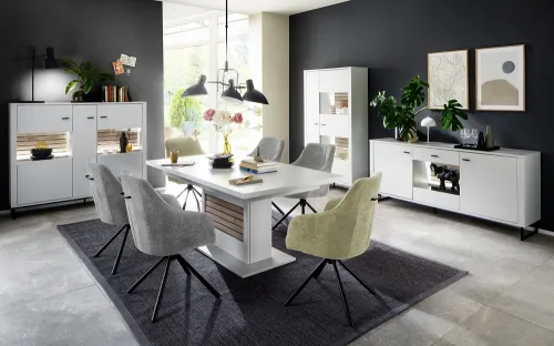 Kombi-Vitrine Louisiana 2 | Modern White