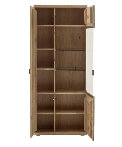 Kombi-Vitrine Palma | Asteiche / Balkeneiche | optional LED Beleuchtung