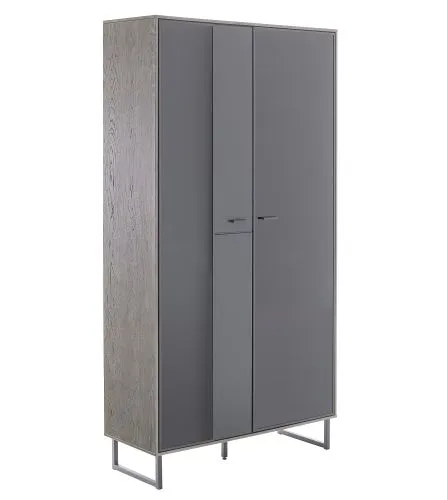 Kombi-Vitrine Venezia 2 | Softblack / Vulcano Eiche | ohne Beleuchtung