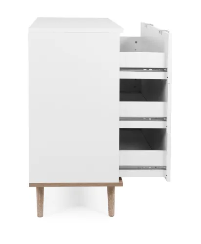 Kommode 1 Oslo | Skandinavisch | weiß / Sonoma Eiche