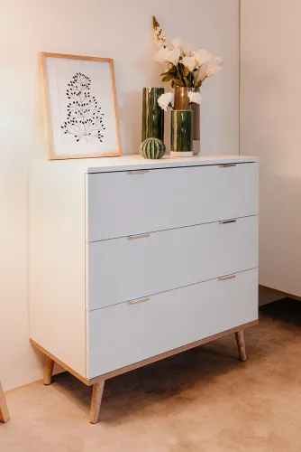 Kommode 1 Oslo | Skandinavisch | weiß / Sonoma Eiche