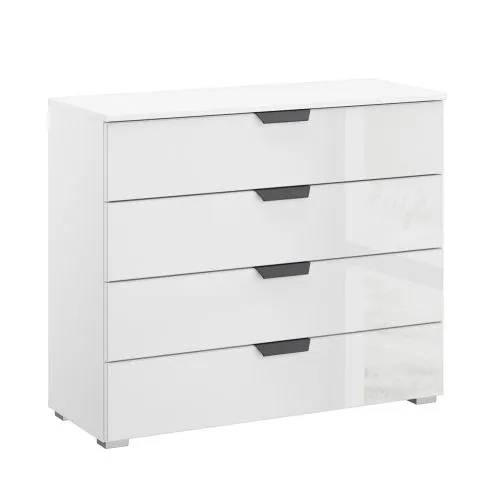 Kommode Artemis | mit 4 Schubkästen | alpinweiß / weiß