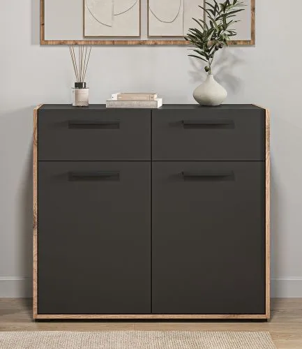 Kommode Bueno | Basalt grau / Nox Oak